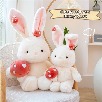 Pliušinis triušio žaislas - trumpas pliušas, PP medvilnės įdėklas, nuo 14 metų