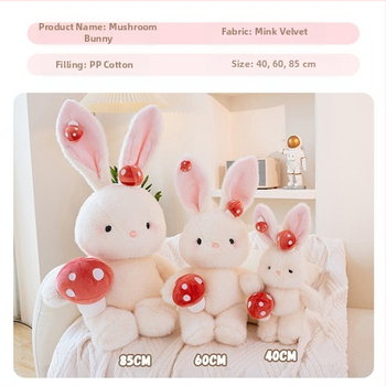 Pliušinis triušio žaislas - trumpas pliušas, PP medvilnės įdėklas, nuo 14 metų