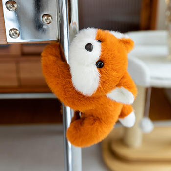 Плюшена котешка играчка - супер мека къса плюш, пълнеж от PP памук, опаковка в мрежеста торба, подходяща за деца 7–14 години