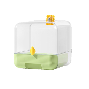 Paukščių plovimo indas su anti-pabėgimo dizainu – komplektas priedų, PET+ABS medžiaga, tinkamas mažiems paukščiams