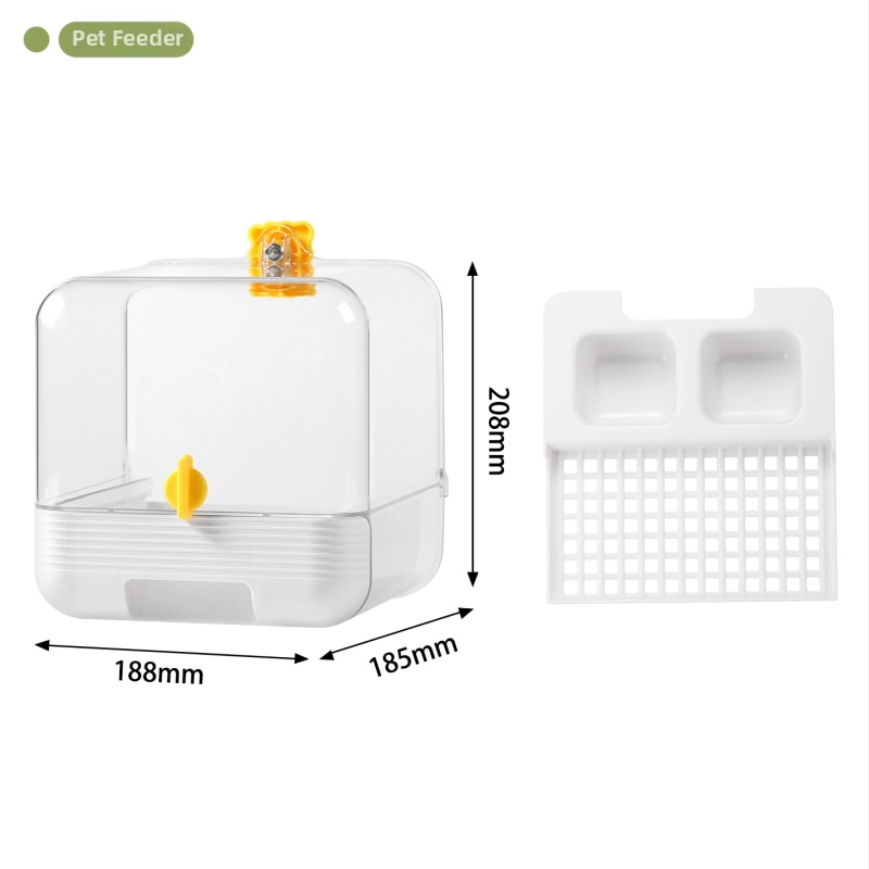Paukščių plovimo indas su anti-pabėgimo dizainu – komplektas priedų, PET+ABS medžiaga, tinkamas mažiems paukščiams