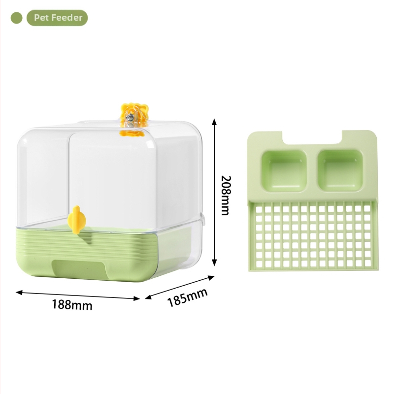 Paukščių plovimo indas su anti-pabėgimo dizainu – komplektas priedų, PET+ABS medžiaga, tinkamas mažiems paukščiams