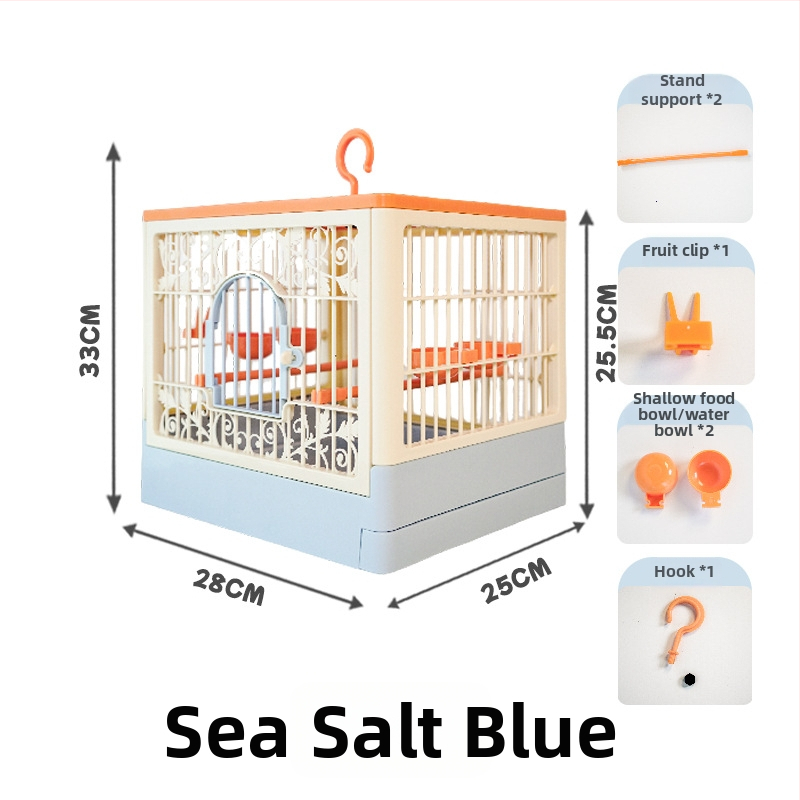 Papūgų narvas su dideliu panoraminiu erdviu, kvėpuojantis plastikinis narvas paukščiams