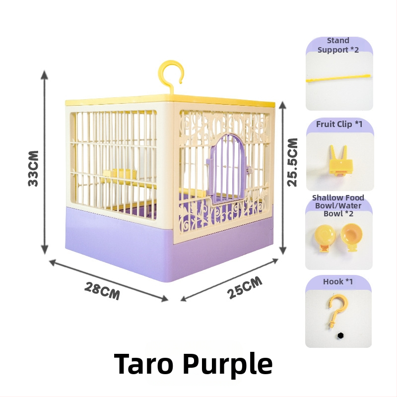 Papūgų narvas su dideliu panoraminiu erdviu, kvėpuojantis plastikinis narvas paukščiams