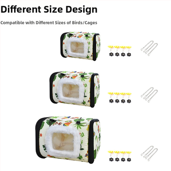 Papūgos medvilninė lizda, vieno sluoksnio, priešslidžio dizainas, universalus paukščiams, komplektuojama priedais