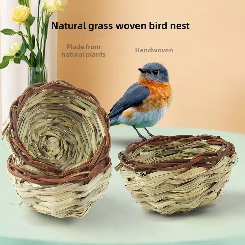 Carrot Valley šiaudinė pintinė paukščių lizdas