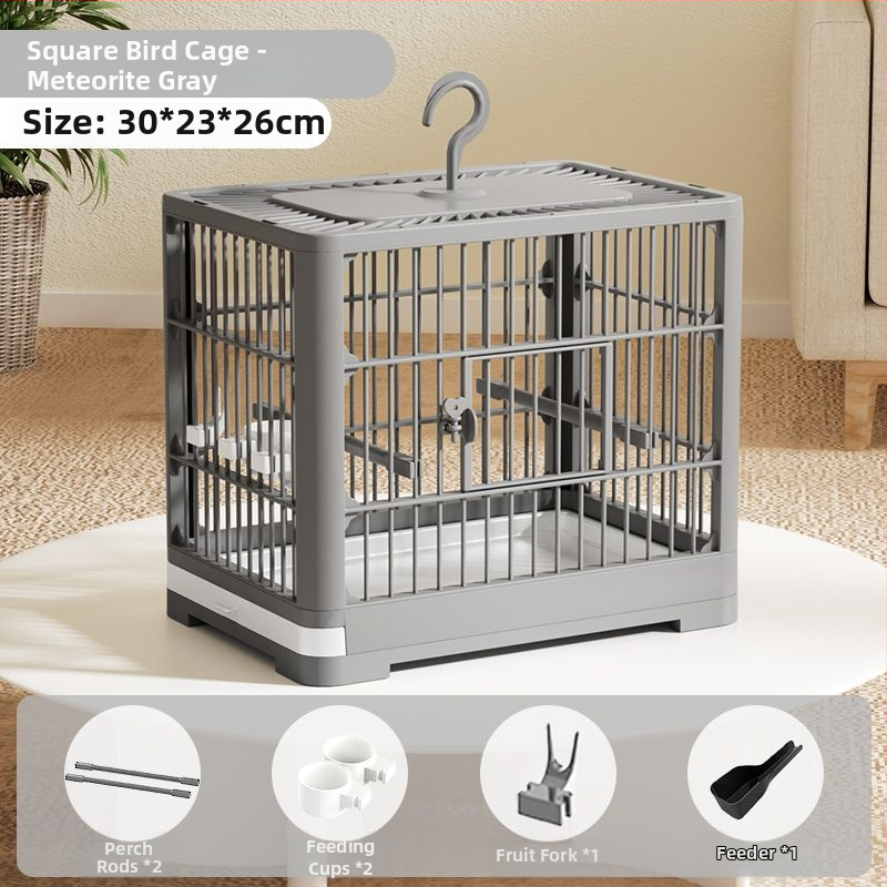 Plastikinis paukščių narvas, neimportuotas, (be licencijuotų privačių ženklų)