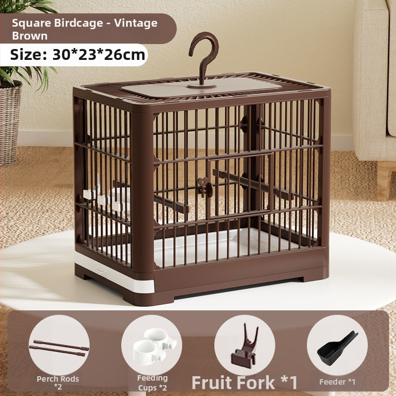 Plastikinis paukščių narvas, neimportuotas, (be licencijuotų privačių ženklų)