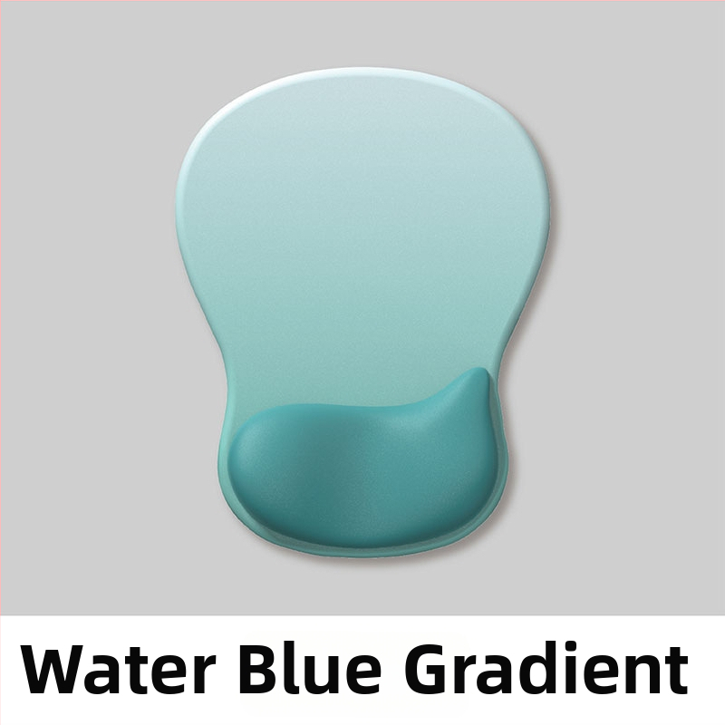 Randmepadi kummist hiirepadja — gradientne, paksenenud, libisemiskindel, ergonoomiline randmepadi; Mudel: Water style, Vorm: randmepadi, Töötlus: OEM