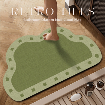 Prancūziško stiliaus PVC vonios kambario durų kilimėlis – sugeria drėgmę, greitai džiūsta, neslidus, plaunamas