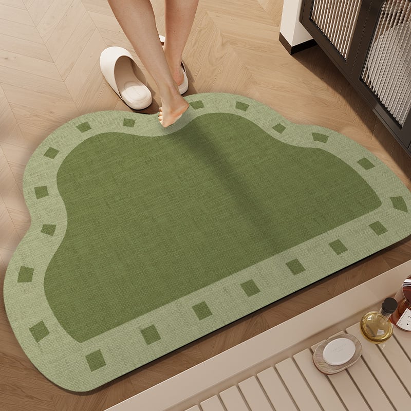 PVC килим за баня във френски стил – за вход към банята, абсорбиращ, бързосъхнещ, противохлъзващ се, миещ се