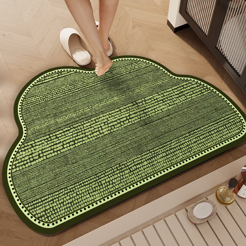 PVC килим за баня във френски стил – за вход към банята, абсорбиращ, бързосъхнещ, противохлъзващ се, миещ се