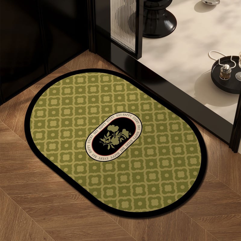 PVC килим за баня във френски стил – за вход към банята, абсорбиращ, бързосъхнещ, противохлъзващ се, миещ се