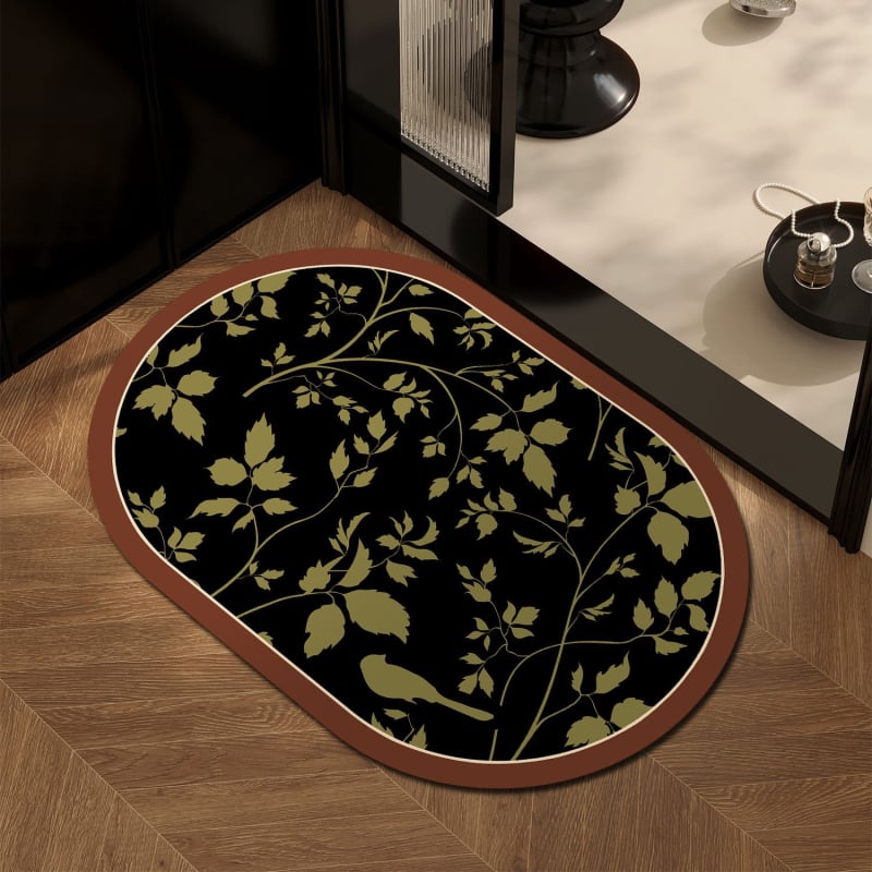 PVC килим за баня във френски стил – за вход към банята, абсорбиращ, бързосъхнещ, противохлъзващ се, миещ се