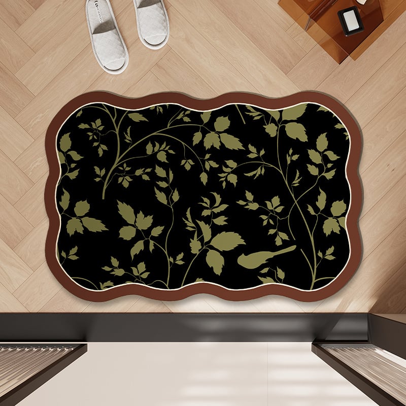 PVC килим за баня във френски стил – за вход към банята, абсорбиращ, бързосъхнещ, противохлъзващ се, миещ се