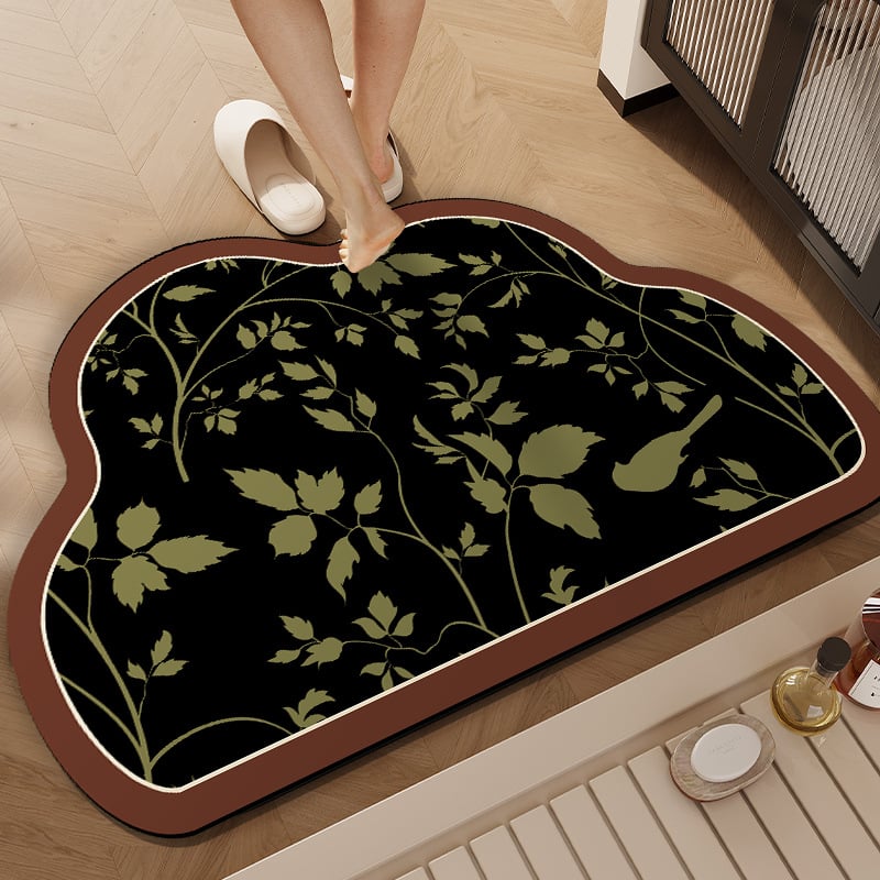 PVC килим за баня във френски стил – за вход към банята, абсорбиращ, бързосъхнещ, противохлъзващ се, миещ се