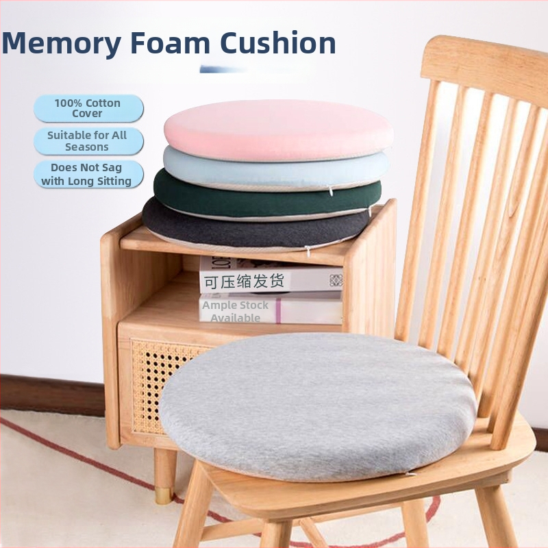 Japonijos stiliaus apvalus kėdės pagalvė su atminties putomis, medvilnės užvalkalas, tinkama biurui ir klasei