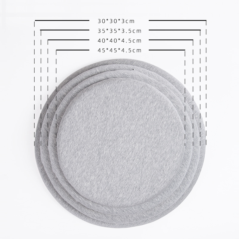 Jaapani stiilis ümmargune tooli padi mäluvahtiga, puuvillane kate, sobib kontorisse ja klassi jaoks