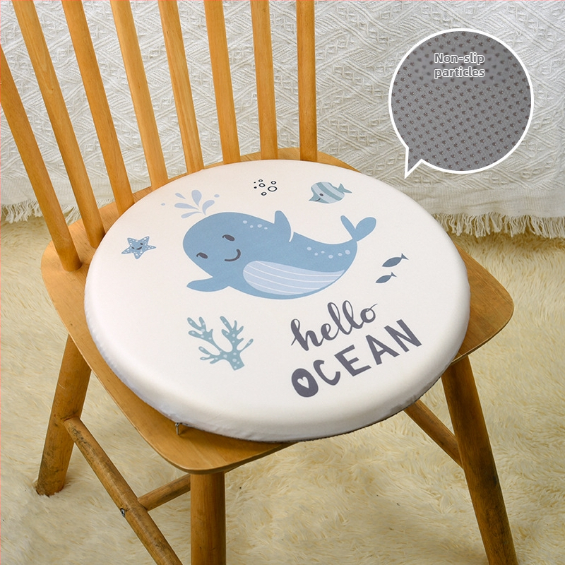 Jaapani stiilis ümmargune tooli padi mäluvahtiga, puuvillane kate, sobib kontorisse ja klassi jaoks