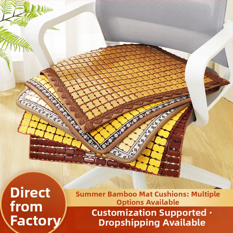 Bambuko kėdės pagalvė, vienspalvė, elastinio siūlo užpildas, modernus minimalistinis stilius