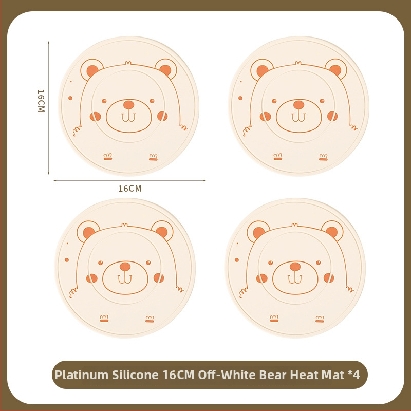Silikoninis šilumos izoliacinis kilimėlis stalui – apskritos formos, modernus minimalistinis stilius, premium kokybė