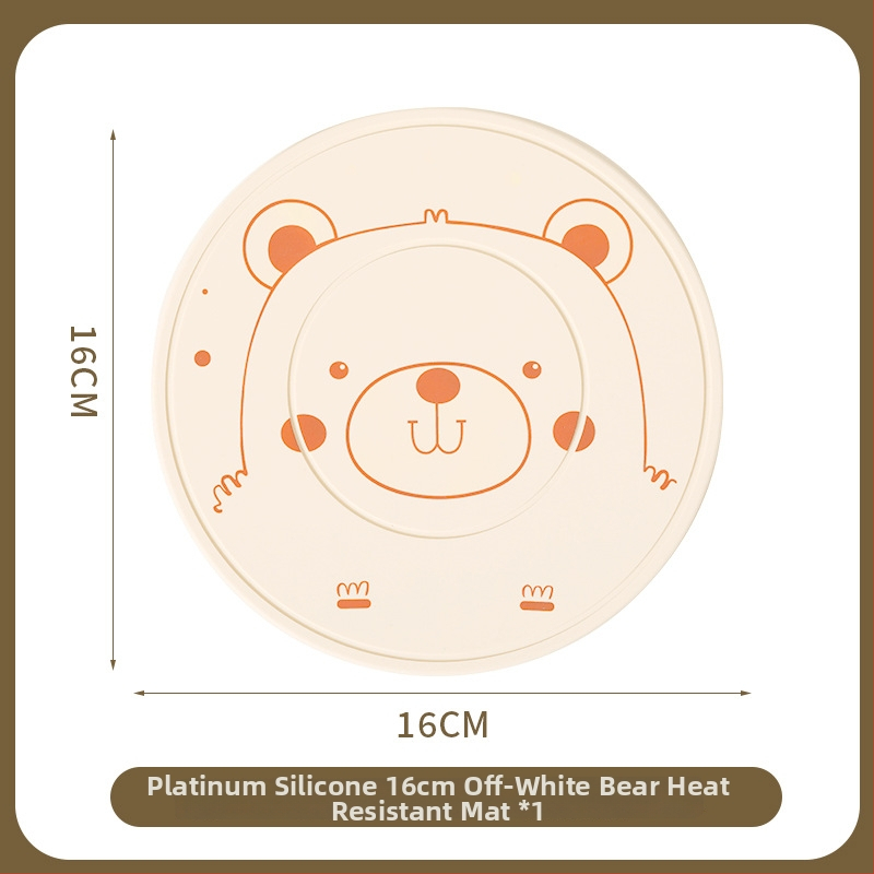 Silikoninis šilumos izoliacinis kilimėlis stalui – apskritos formos, modernus minimalistinis stilius, premium kokybė