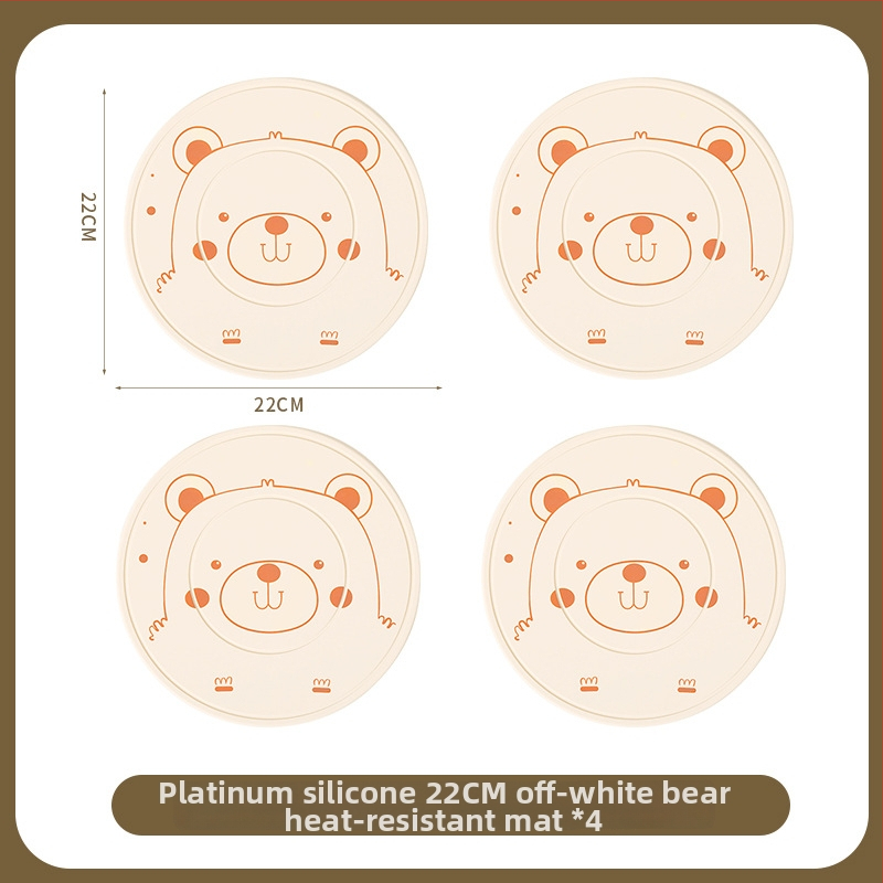 Silikoninis šilumos izoliacinis kilimėlis stalui – apskritos formos, modernus minimalistinis stilius, premium kokybė