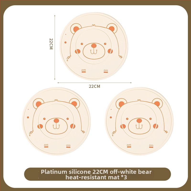 Silikoninis šilumos izoliacinis kilimėlis stalui – apskritos formos, modernus minimalistinis stilius, premium kokybė