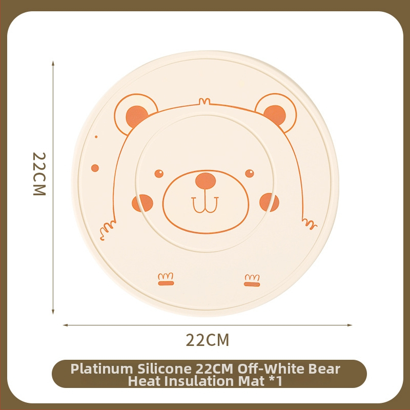 Silikoninis šilumos izoliacinis kilimėlis stalui – apskritos formos, modernus minimalistinis stilius, premium kokybė