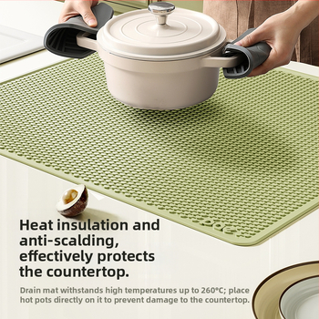 Silikoninis virtuvės kilimėlis – neslystantis, atsparus aukštai temperatūrai, kvadrato formos, aukštos kokybės