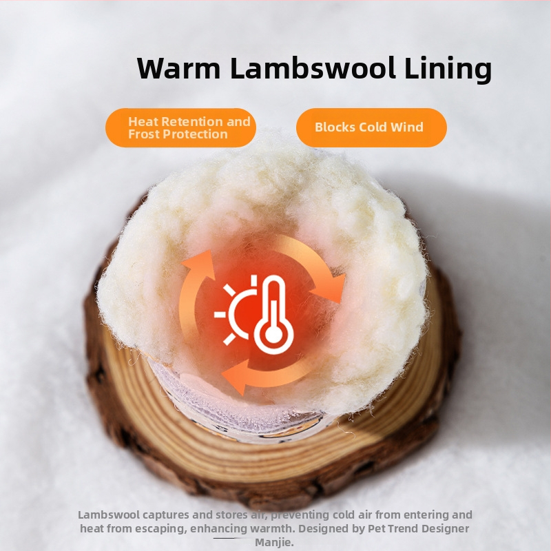 Suņu kurpes – ar flīsa oderi, biezinātas, neslīd, izturīgas pret nodilumu; gumijas zole; ūdensnecaurlaidīgas un siltas; karikatūras stils; universāla izmantošana; Hippie Dog zīmols