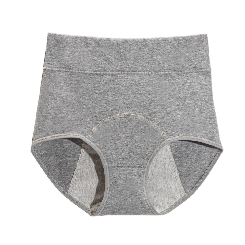 Menstruacijų apatinių kelnaitės su aukštu juosmeniu, antibakterinė intymi zona, priekyje ir gale apsauga, pagrindinis audinys 92,6% medvilnė, intymi zona 100% medvilnė