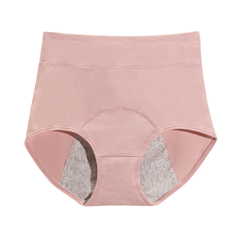 Menstruacijų apatinių kelnaitės su aukštu juosmeniu, antibakterinė intymi zona, priekyje ir gale apsauga, pagrindinis audinys 92,6% medvilnė, intymi zona 100% medvilnė