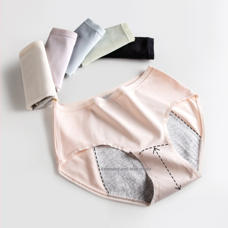 Naistele mõeldud 100% puuvillast aluspesu pikendatud kroogiga, 60 tk, antibakteriaalne 7A, lekkevastane kaitse menstruatsiooni ajal