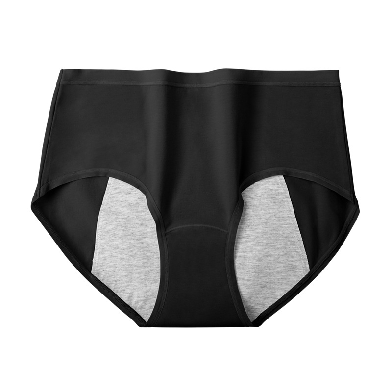 Moteriški 100% medvilniniai apatinių kelnaitės su išplėstu tarpeliu, 60 vnt., antibakterinės 7A, apsauga nuo nutekėjimo menstruacijų metu