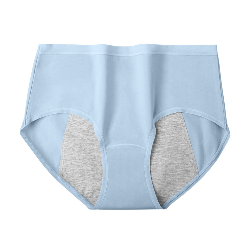 Moteriški 100% medvilniniai apatinių kelnaitės su išplėstu tarpeliu, 60 vnt., antibakterinės 7A, apsauga nuo nutekėjimo menstruacijų metu