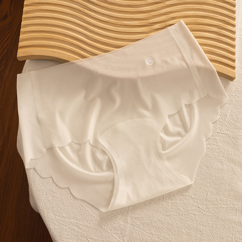 7A antibakterijske ženske gaćice Ice Silk s produženim preponom, pamuk podstava, srednji pojas, plus veličina