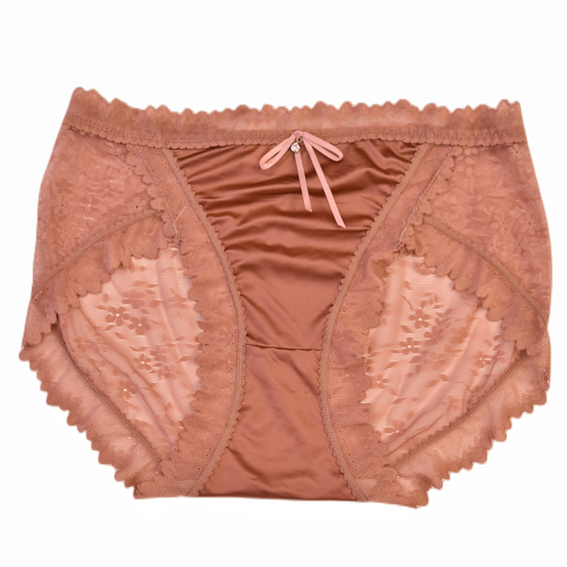 Plus veličina, satenska čipka, otvorenog prepona, prozračan jacquard gaćice
