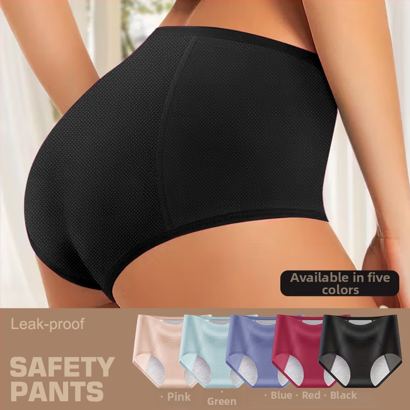 Naise menstruatsioonivagi aluspesu, trükitud polüesterkangas (82%), keskmise kõrgusega vöökoht, hingav, lekkekindel, õmblusteta, puuvillane vooder.