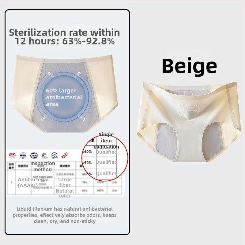 Nailono be siūlių menstruacijų kelnaitės, vidutinio liemens, nepralaidžios, kvėpuojančios, antibakterinės