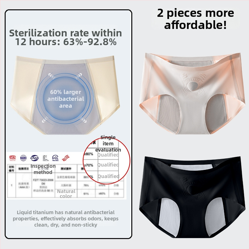 Nailono be siūlių menstruacijų kelnaitės, vidutinio liemens, nepralaidžios, kvėpuojančios, antibakterinės