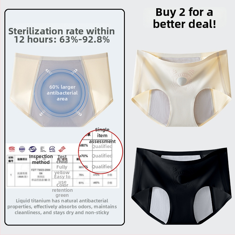 Nailono be siūlių menstruacijų kelnaitės, vidutinio liemens, nepralaidžios, kvėpuojančios, antibakterinės