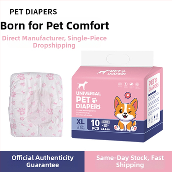 Linpeng šunų menstruacinės kelnaitės – šunims skirtos įklotai iš gryno nepluošto audinio, universalus dydis, 60 vienetų.