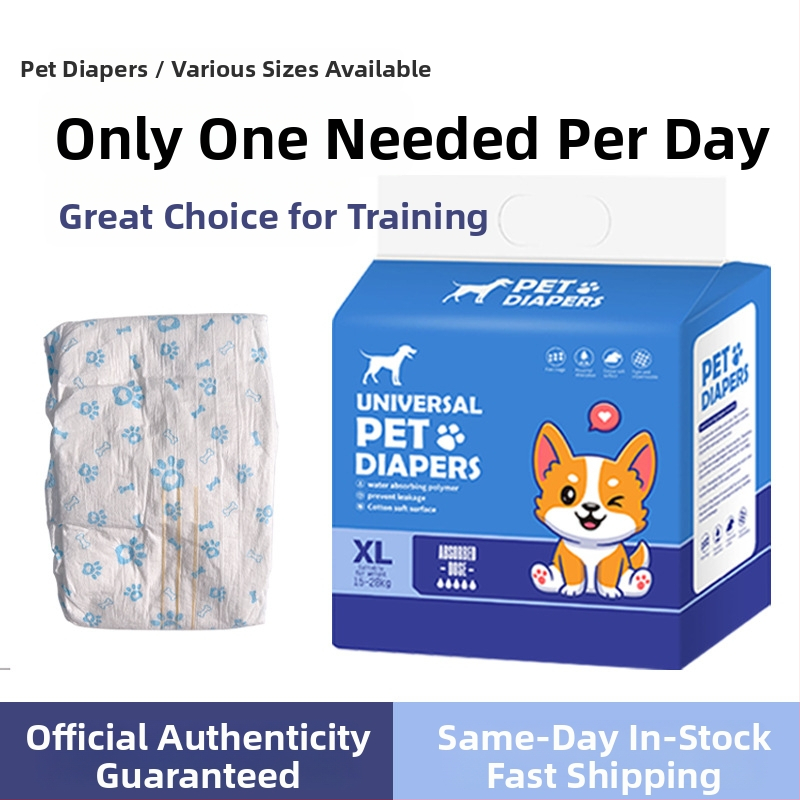 Linpeng suņu menstruālās biksītes – suņiem paredzēti autiņi no tīras netkāta kokvilnas materiāla, universāla pielietošana, 60 gab.