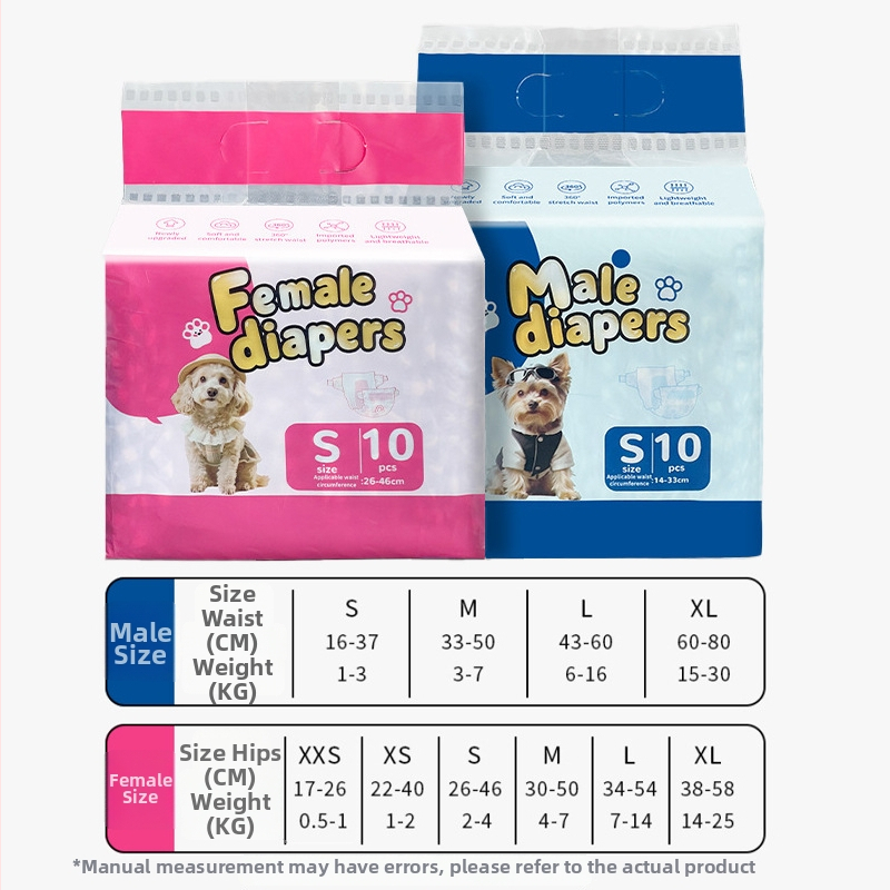 Changlin šunų sauskelnes – medvilninės sauskelnes šunims, unisex, tinka tiek patinams, tiek patelėms