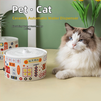 Keraminis katės vandens dozatorius su automatine girdymo sistema