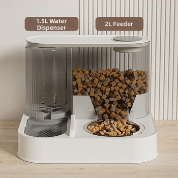 Automatinis katės šėrimo ir geriamasis dozatorių rinkinys su katės dubeniu - komplektas