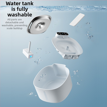 Kačių vandens fontanas su automatiniu jutikliu, atsiejamas, trys režimai, vandens trūkumo įspėjimas