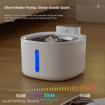 Kačių vandens fontanas su automatiniu jutikliu, atsiejamas, trys režimai, vandens trūkumo įspėjimas