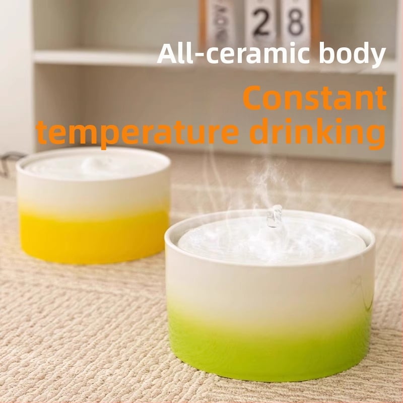 Keraminis katės vandens dozatorius su automatiniu šėrimu ir temperatūros kontrole (Medžiaga: keramika; Skirta: katėms; Automatinis šėrimas: Taip; Kategorija: Gyvūnų maistas)